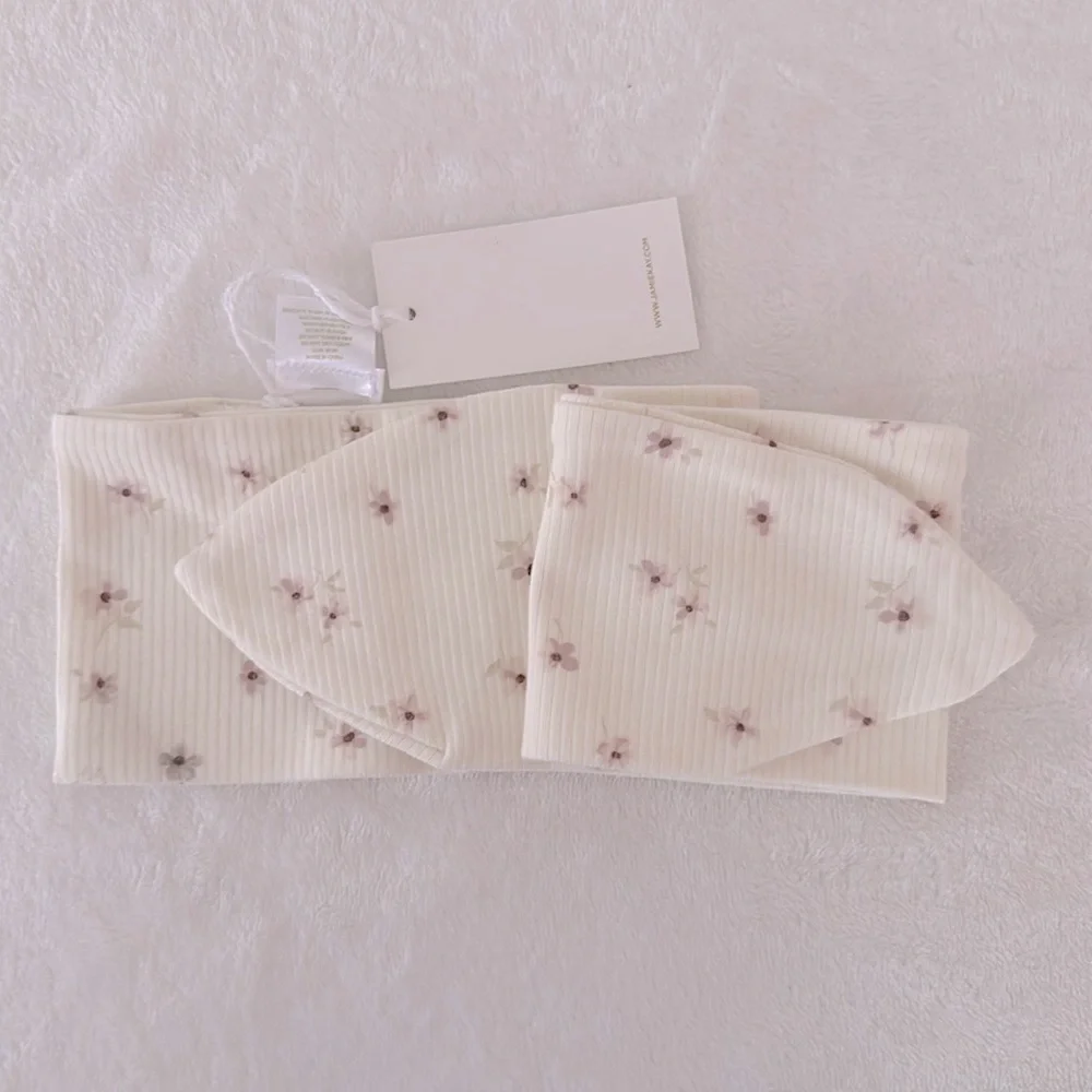 Jamie Kay Rosalie Floral Mauve Organic Cotton Headband